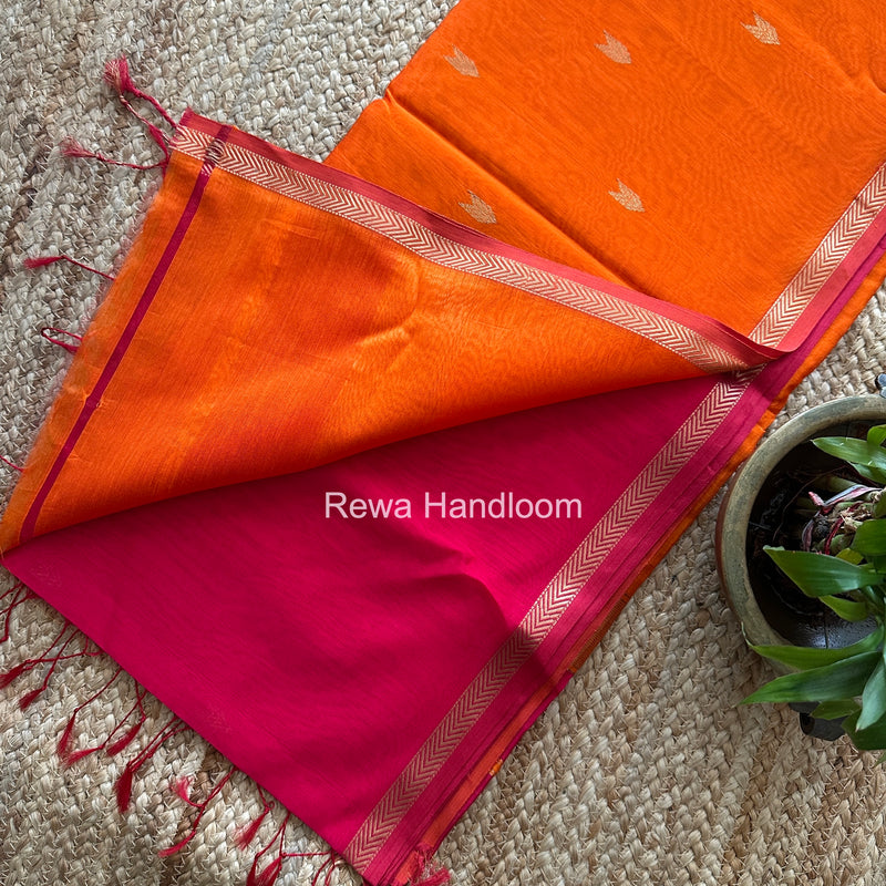 Rani Pink V Butti Maheshwari Saree VBS072