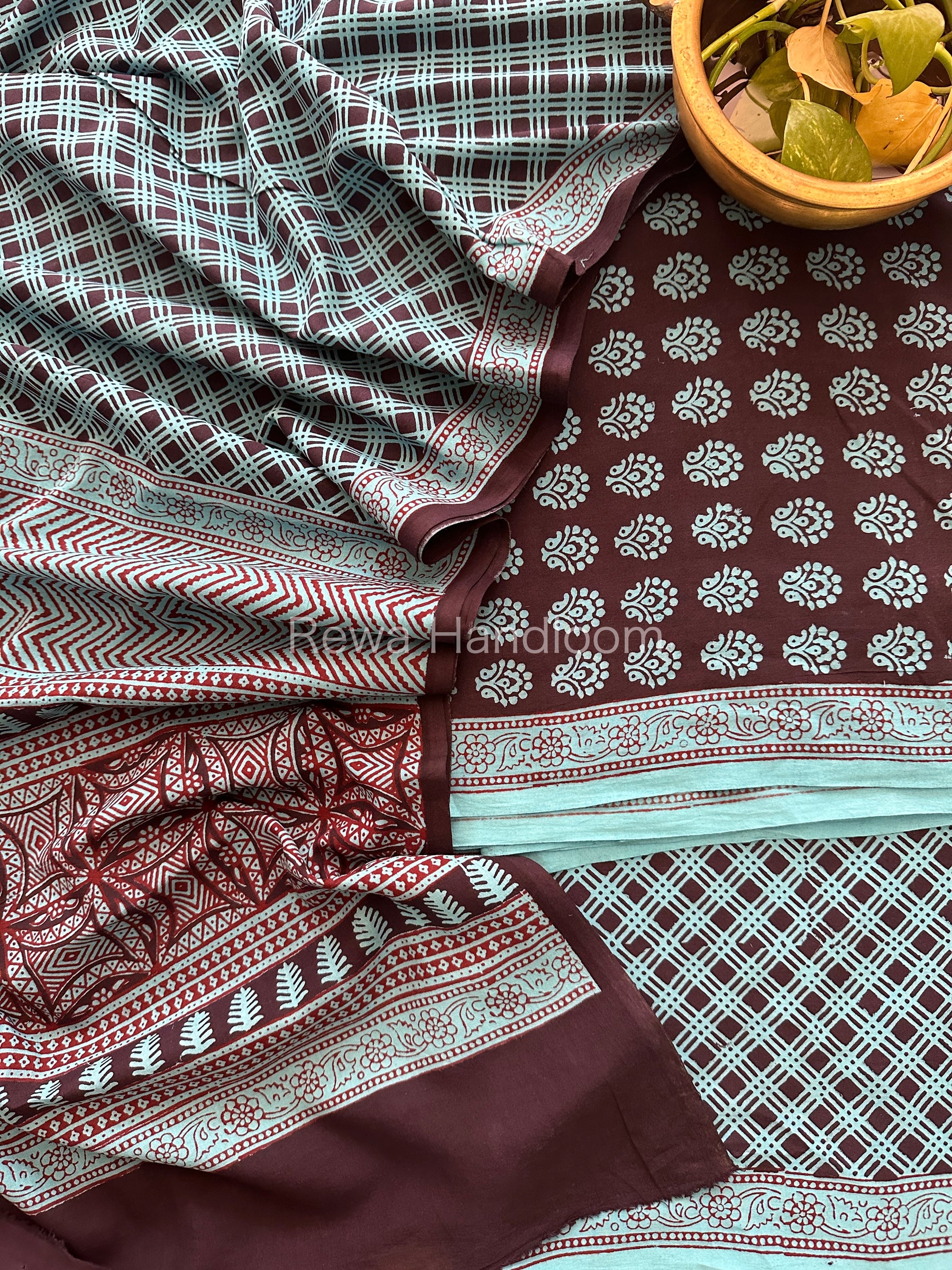  Bagh Print Cotton Suit