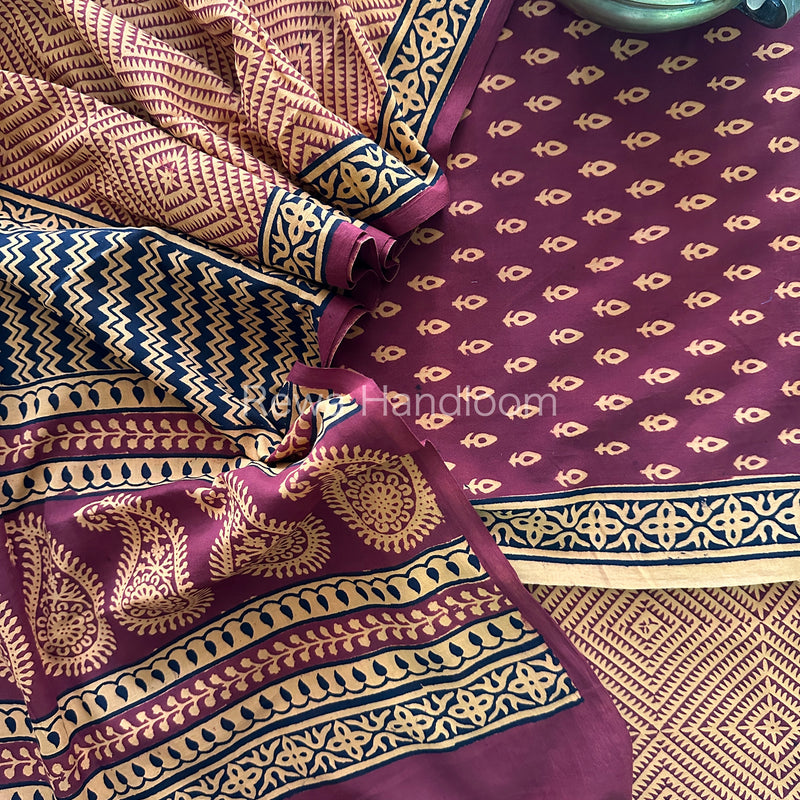  Bagh Print Cotton Suit