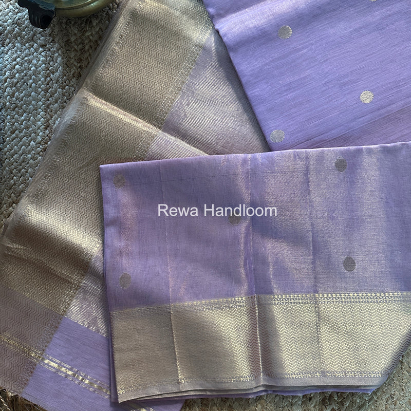 Maheshwari Lavender Tissue Butti Saree TBBS0110
