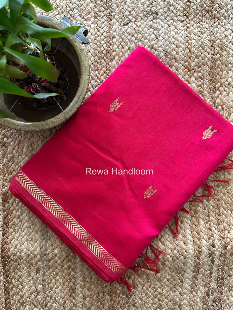 Rani Pink V Butti Maheshwari Saree VBS070