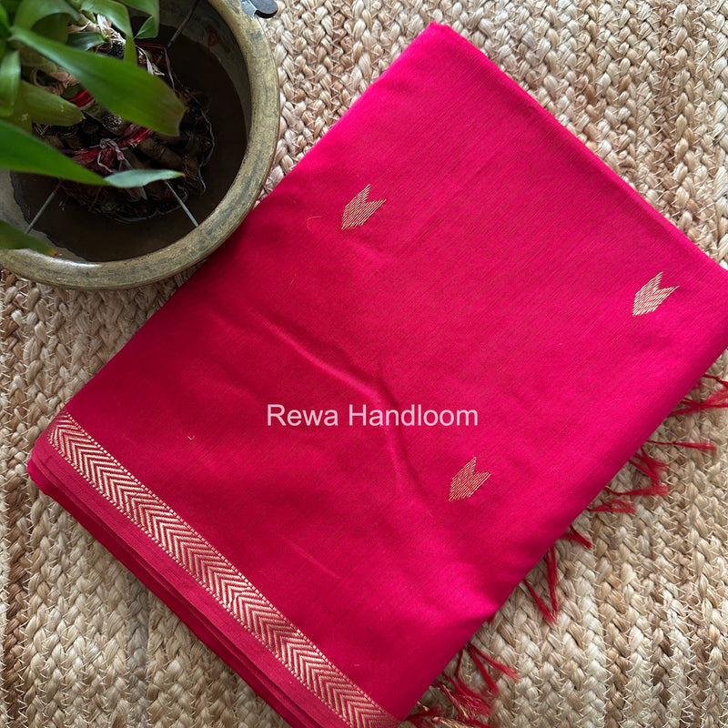 Rani Pink V Butti Maheshwari Saree VBS070