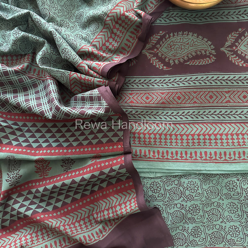  Bagh Print Cotton Suit