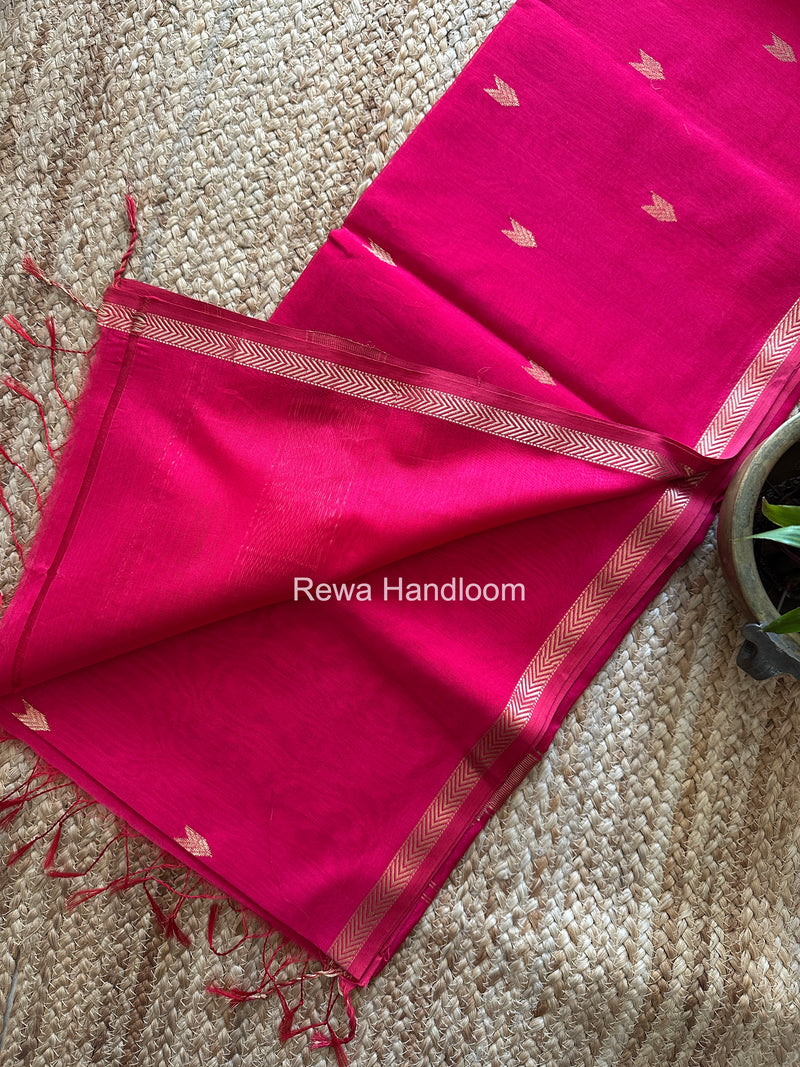 Rani Pink V Butti Maheshwari Saree VBS070