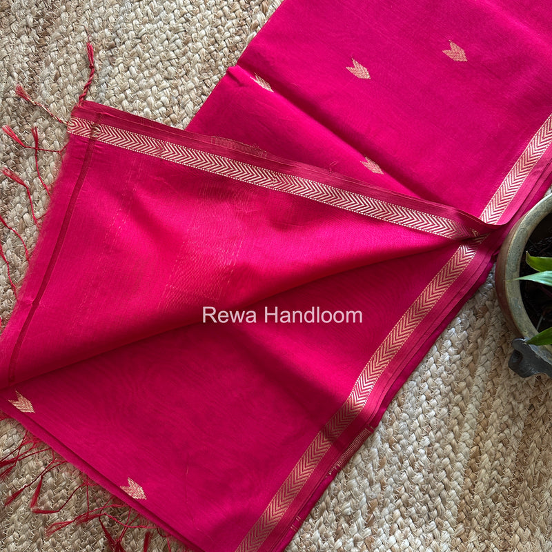 Rani Pink V Butti Maheshwari Saree VBS070