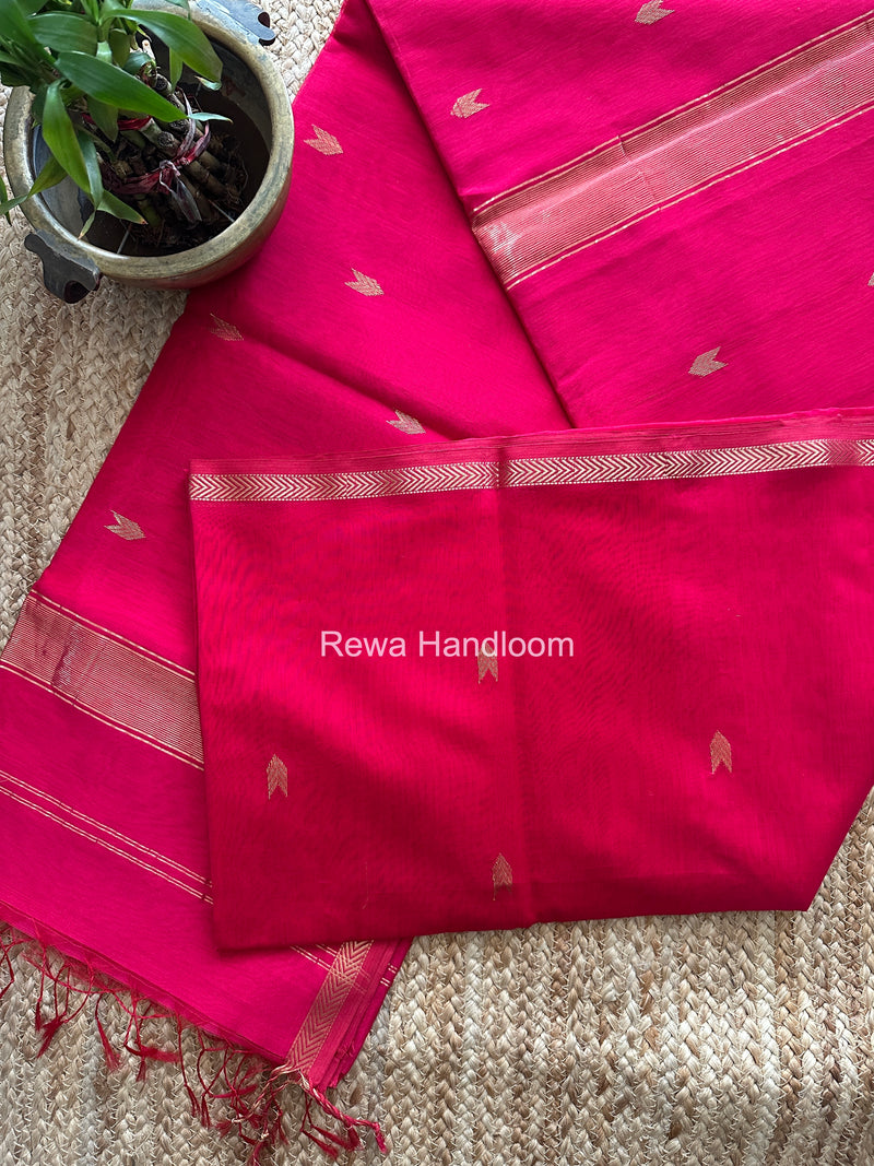 Rani Pink V Butti Maheshwari Saree VBS070