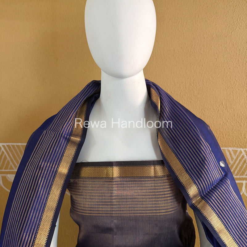 Maheshwari Blue Tissue Top Dupatta Sets TBTS103