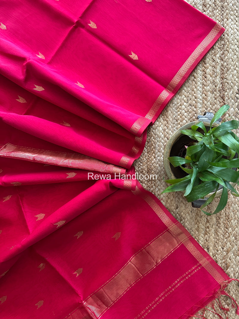 Rani Pink V Butti Maheshwari Saree VBS070