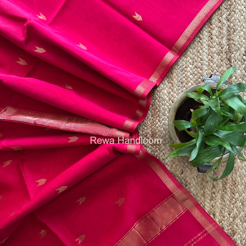 Rani Pink V Butti Maheshwari Saree VBS070
