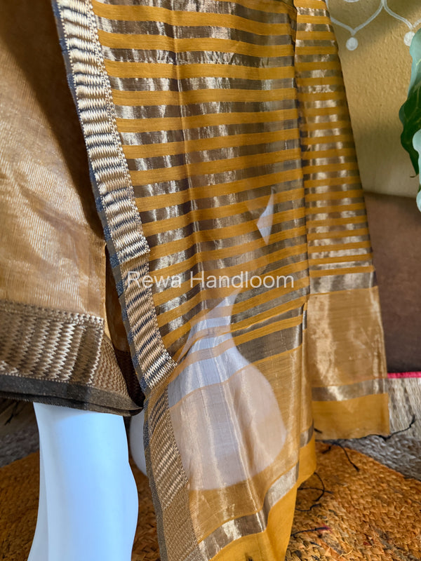 Maheshwari Mustard Tissue Top Dupatta Sets TBTS104