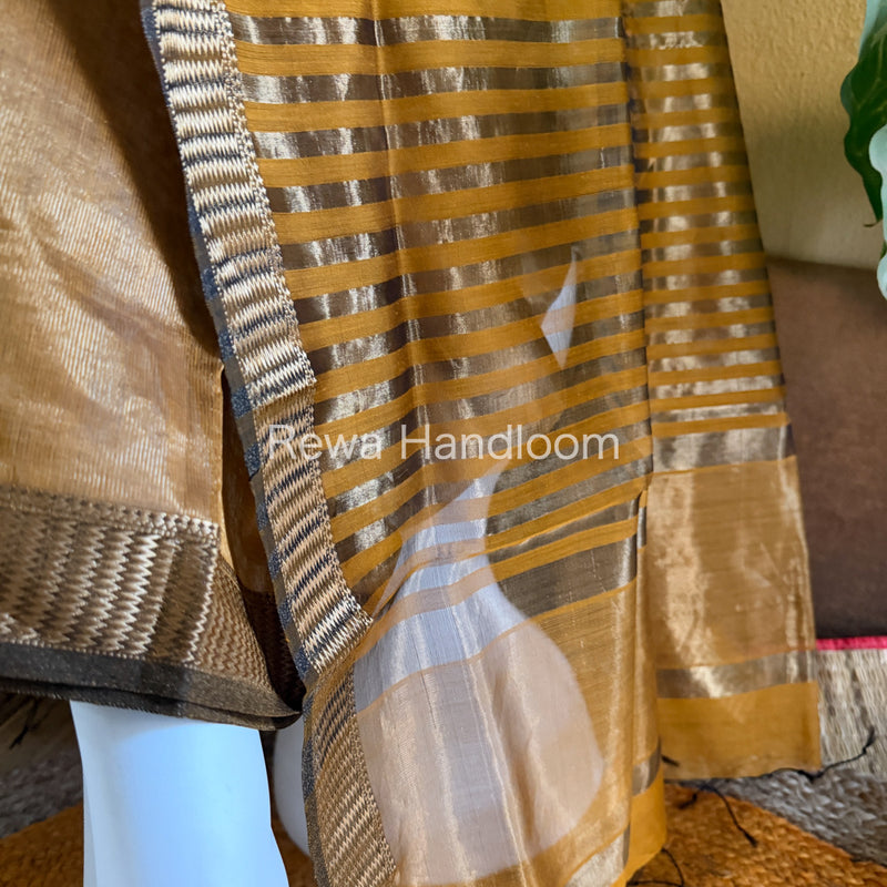 Maheshwari Mustard Tissue Top Dupatta Sets TBTS104
