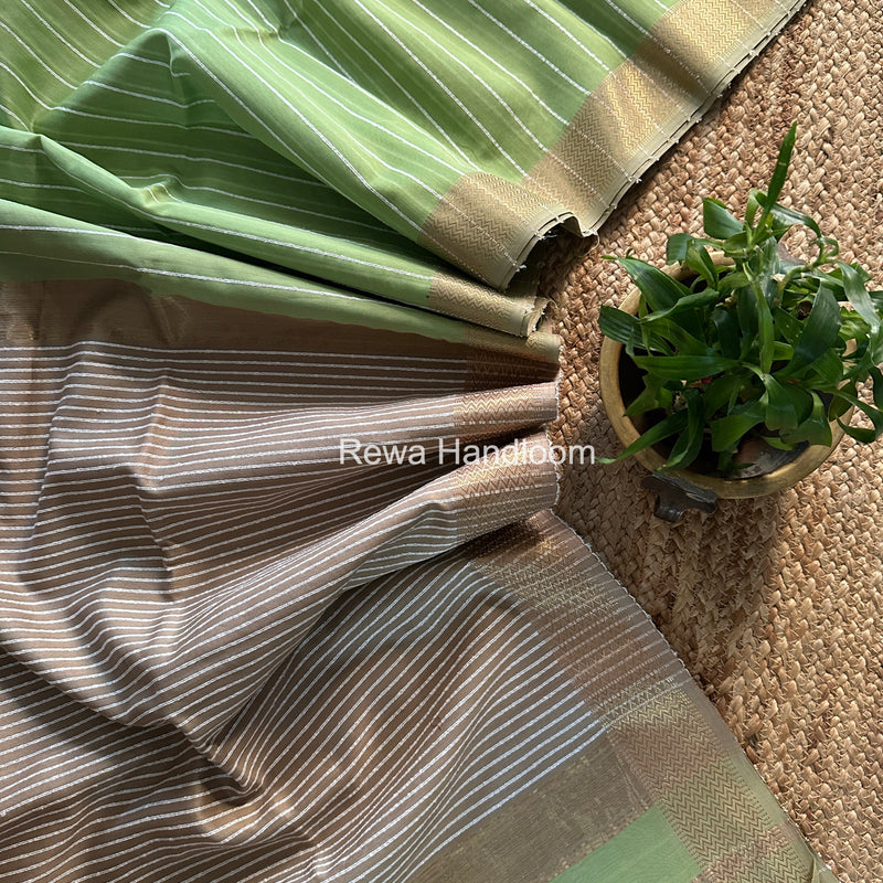Maheshwari Pista Gichha Thread Lining Saree GTLS001