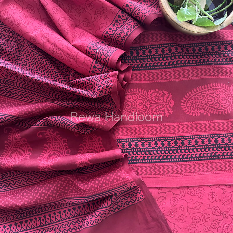  Bagh Print Cotton Suit
