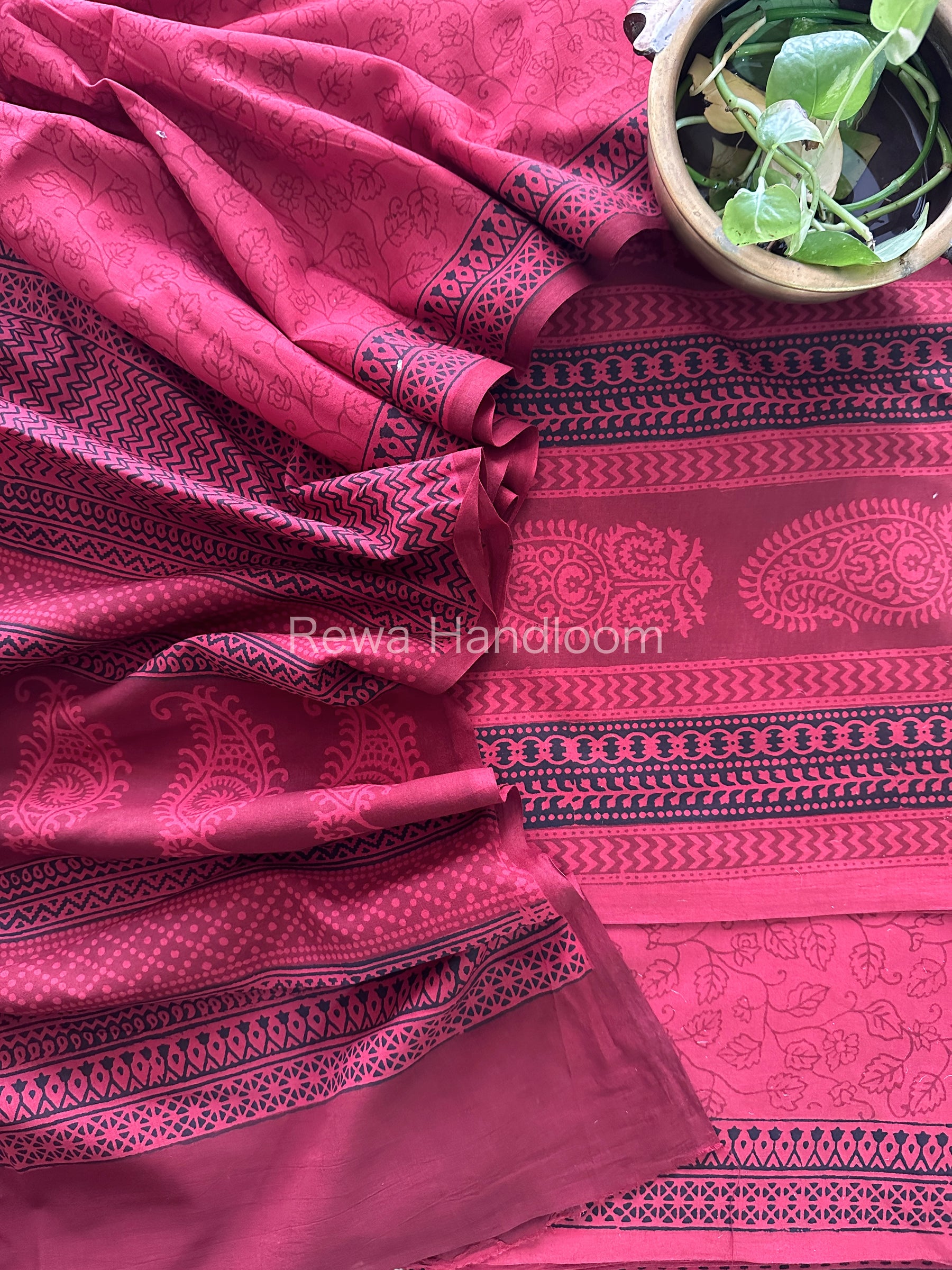  Bagh Print Cotton Suit