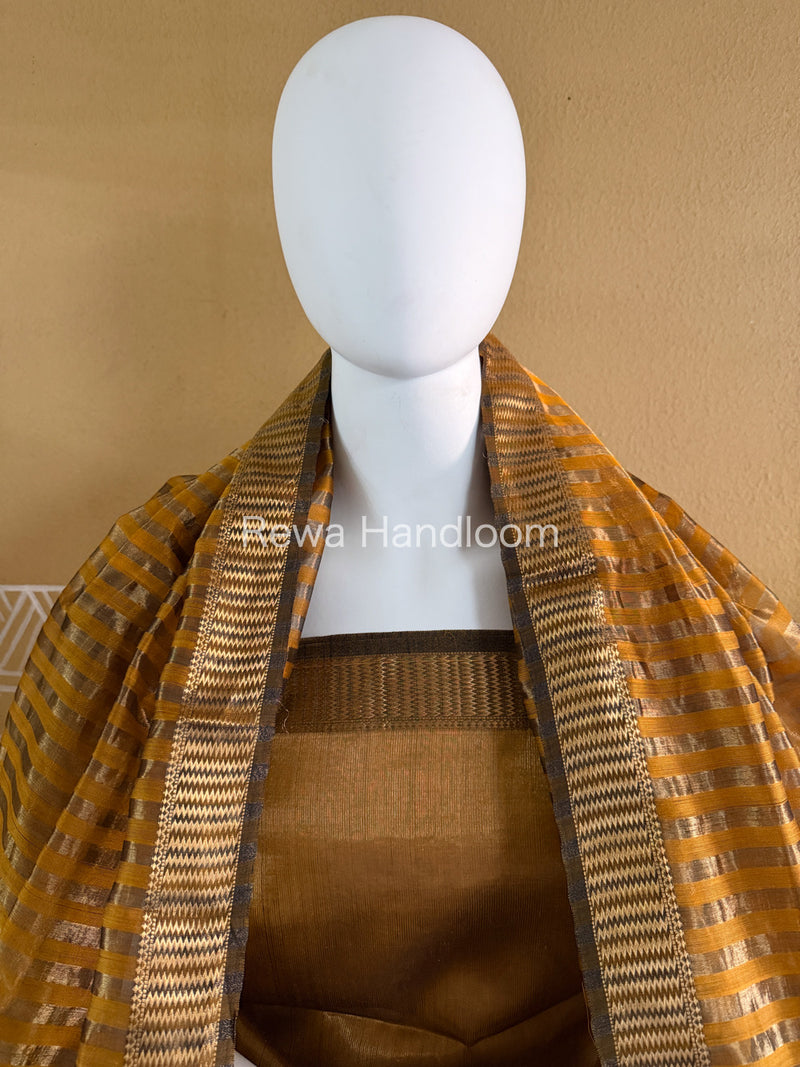 Maheshwari Mustard Tissue Top Dupatta Sets TBTS104