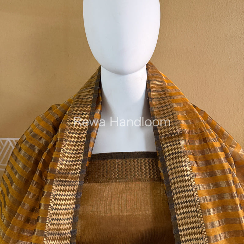 Maheshwari Mustard Tissue Top Dupatta Sets TBTS104