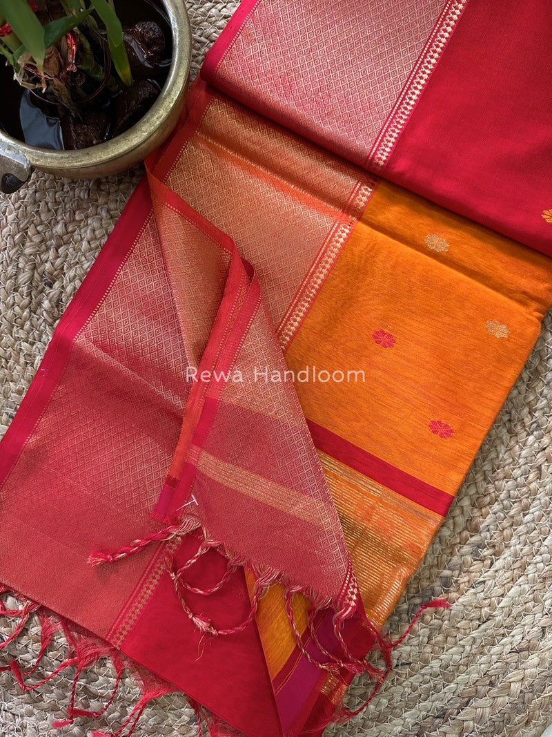 Maheshwari Zari Skirt Butti Saree