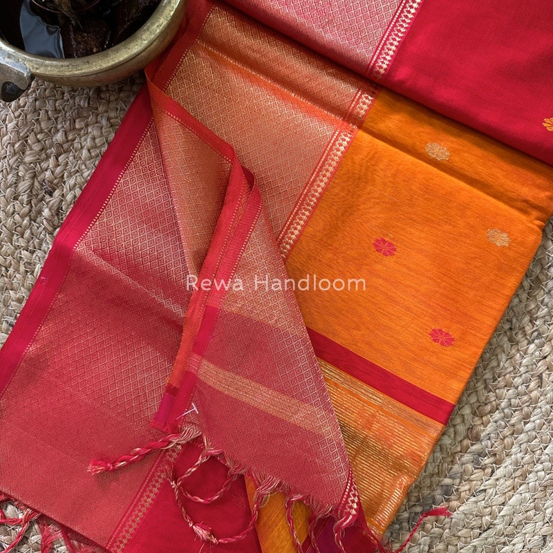 Maheshwari Zari Skirt Butti Saree