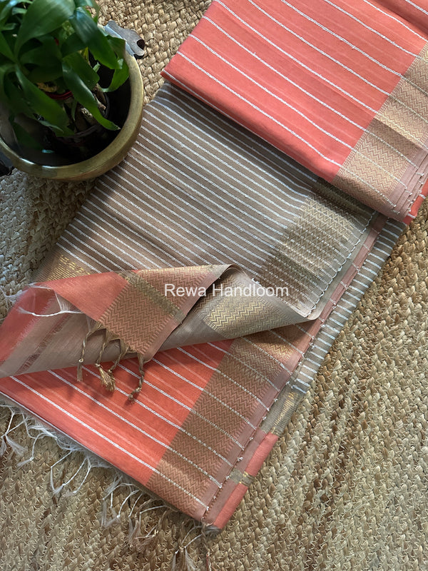 Maheshwari Gichha Thread Lining Saree