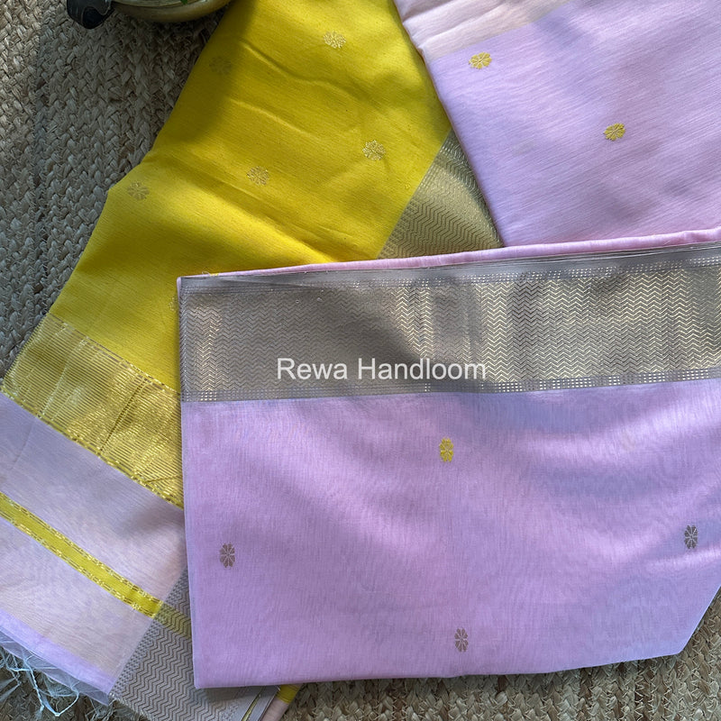 Maheshwari Baby Pink Flower Butti Saree JBS089