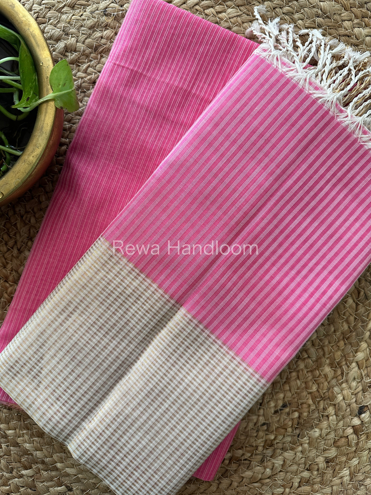 Maheshwari Pink Checks Dress Material-CPT26