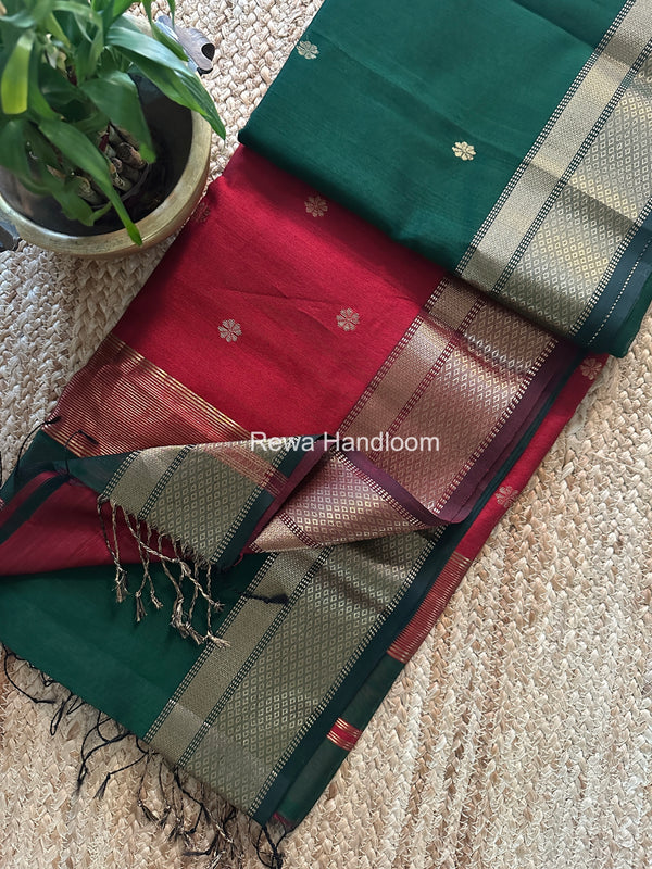Maheshwari Flower Butti Saree