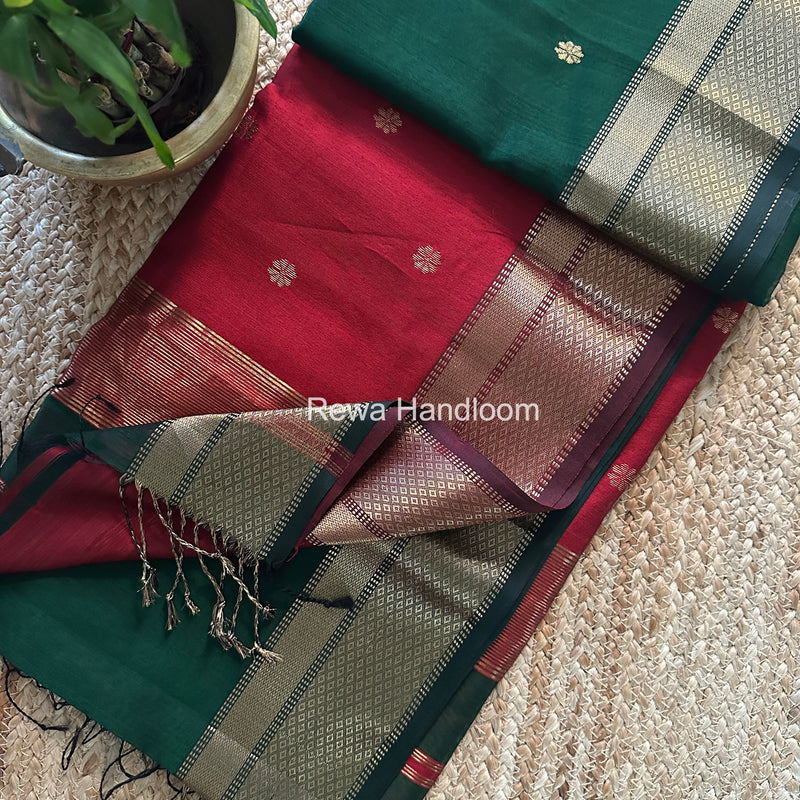 Maheshwari Flower Butti Saree