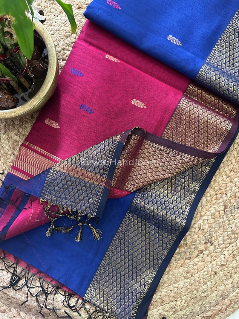 Zari Butti Maheshwari Saree