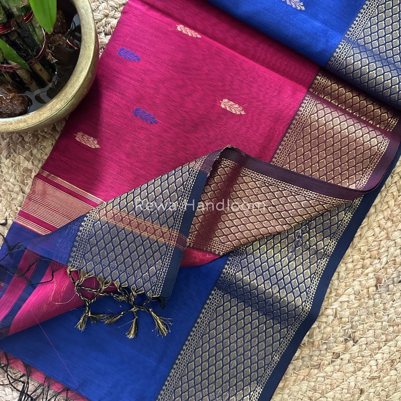 Zari Butti Maheshwari Saree