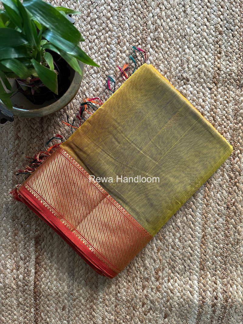 Maheshwari Mustard Shaded Butti Saree SBBS033