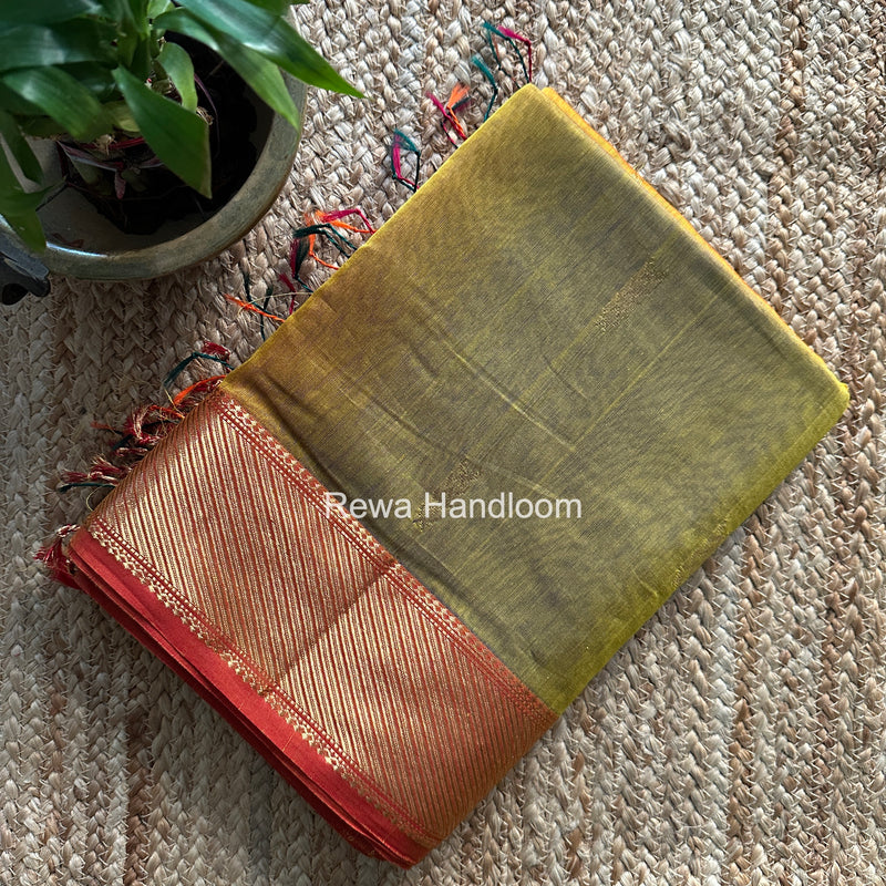 Maheshwari Mustard Shaded Butti Saree SBBS033