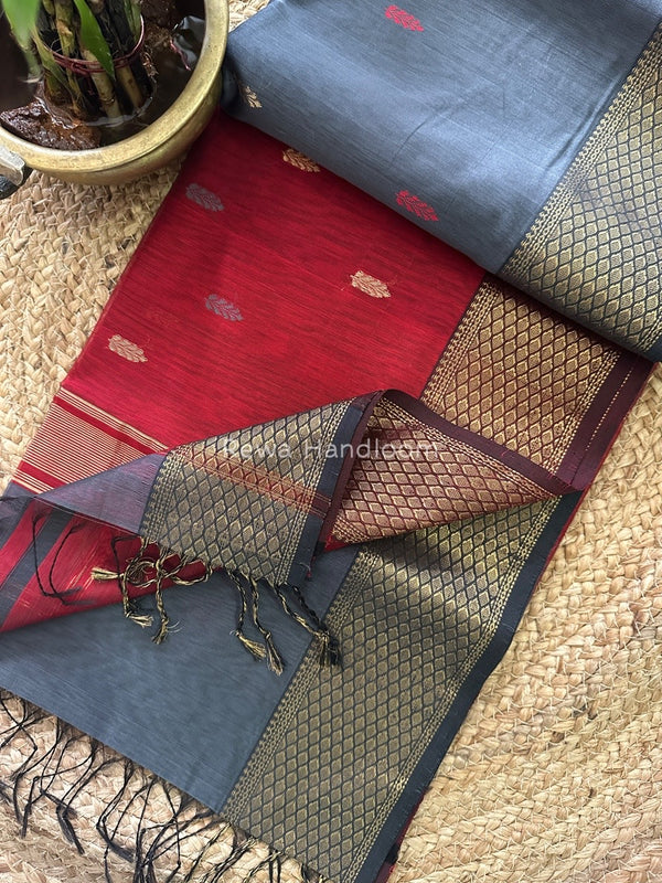 Zari Butti Maheshwari Saree