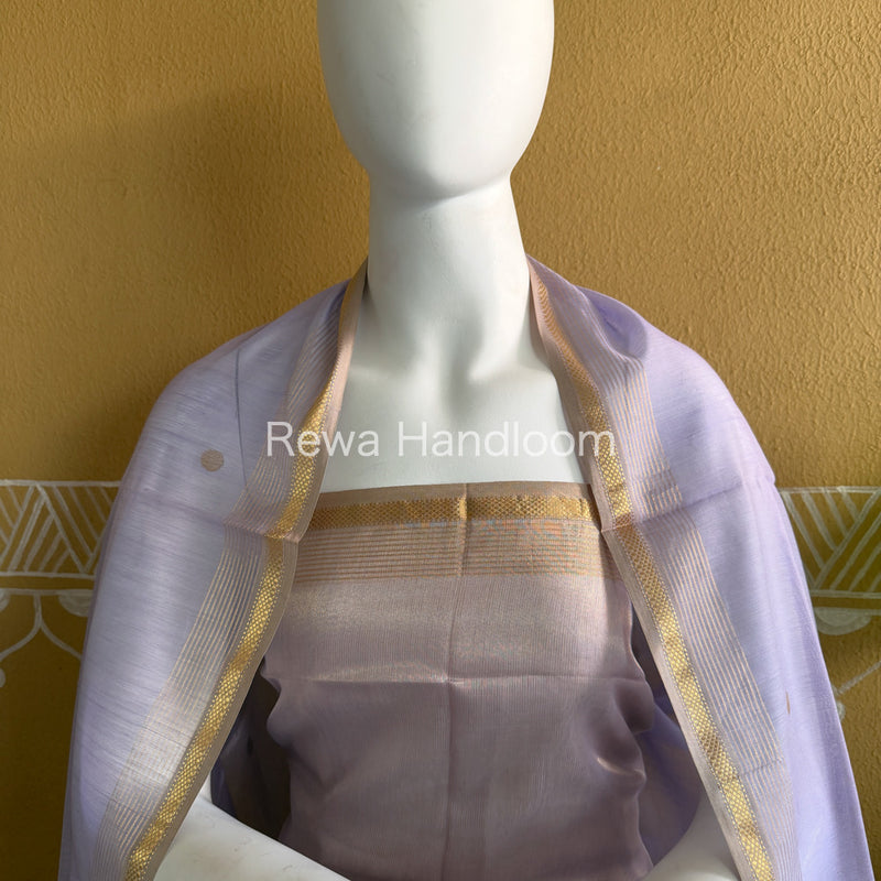 Maheshwari Lavender Tissue Dress Material TTD011