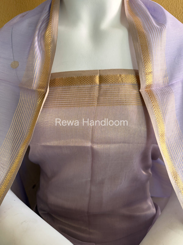 Maheshwari Lavender Tissue Dress Material TTD011