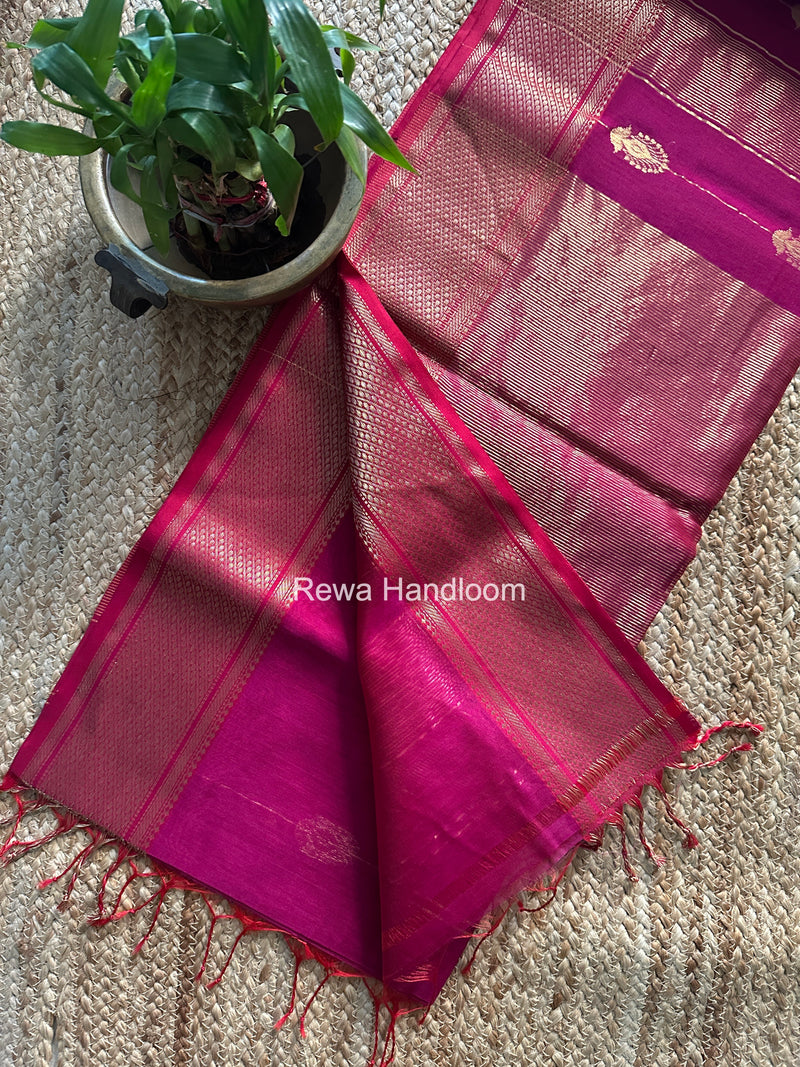 Maheshwari Magenta Shaded Butta Saree BLSS042