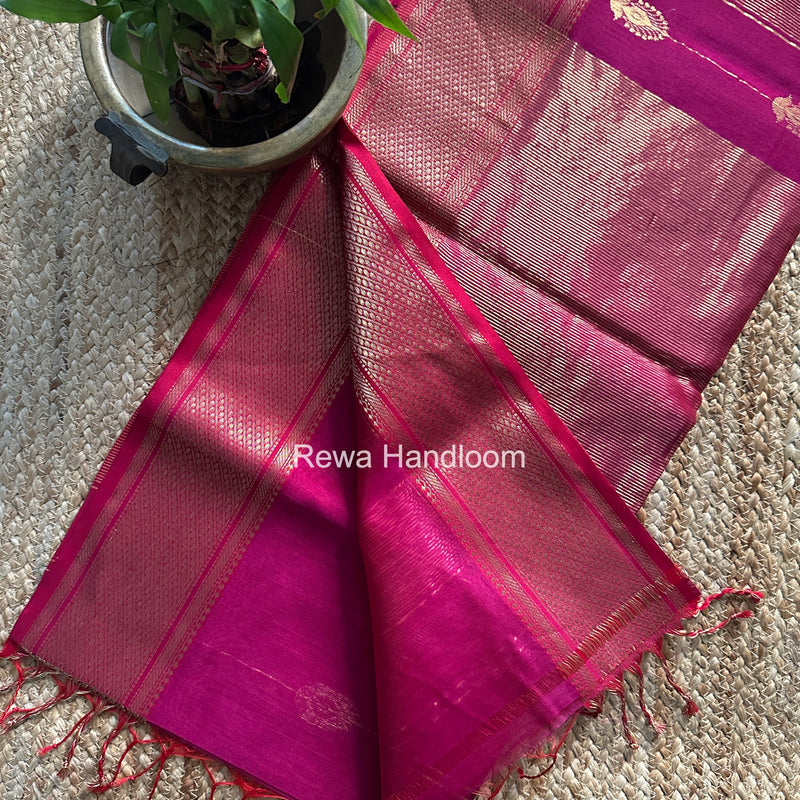 Maheshwari Magenta Shaded Butta Saree BLSS042