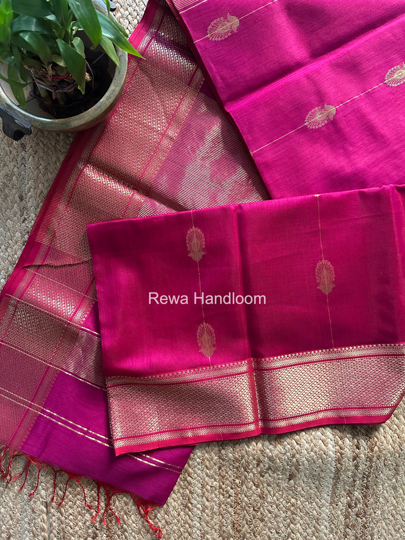 Maheshwari Magenta Shaded Butta Saree BLSS042