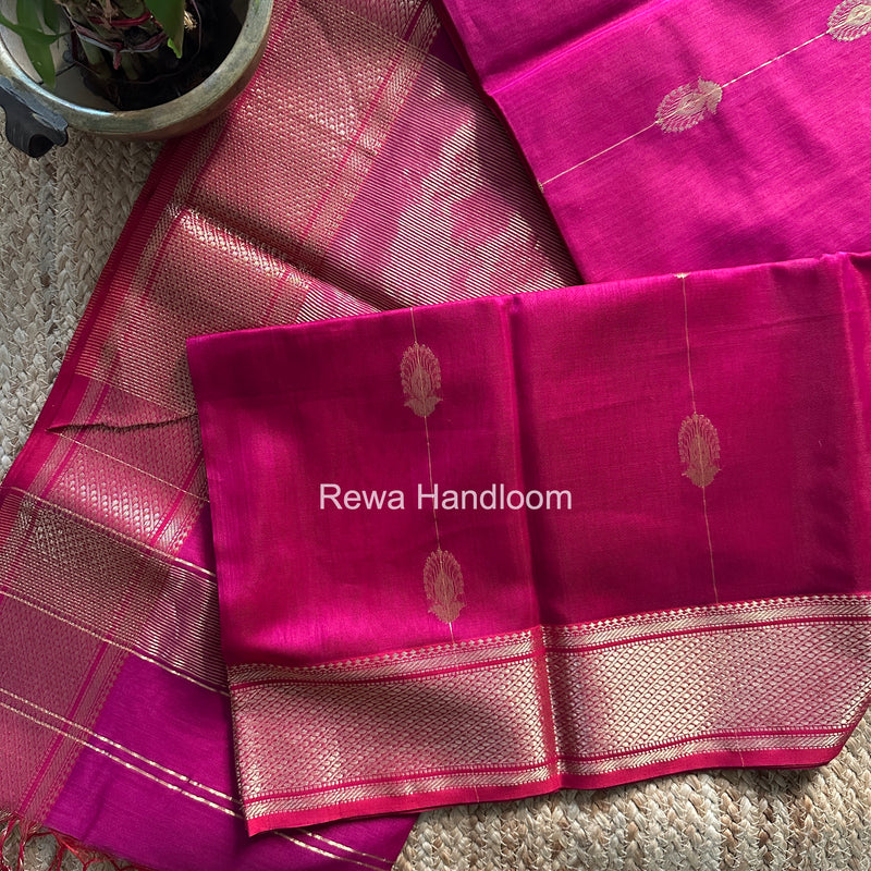 Maheshwari Magenta Shaded Butta Saree BLSS042