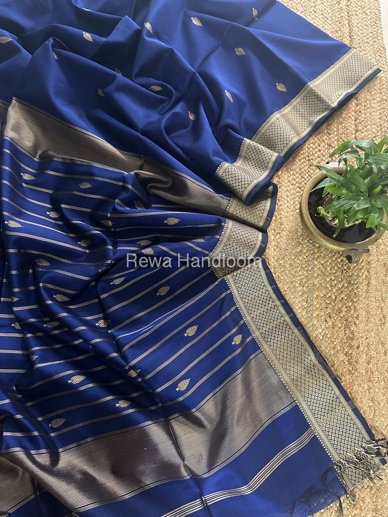 Maheshwari Blue Resham Thread Butti Saree RBS83