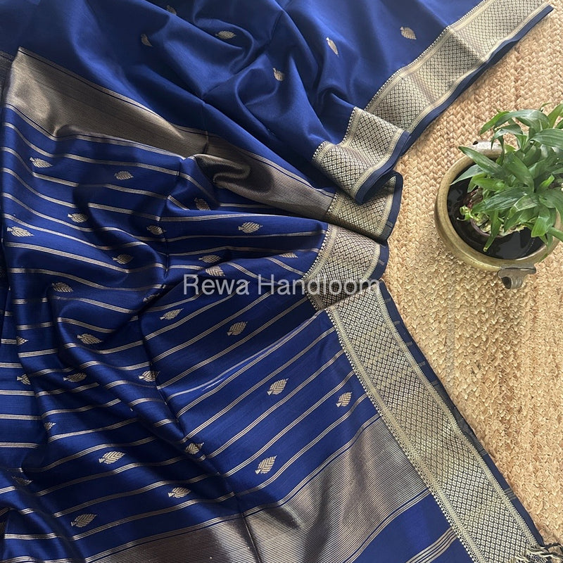 Maheshwari Blue Resham Thread Butti Saree RBS83