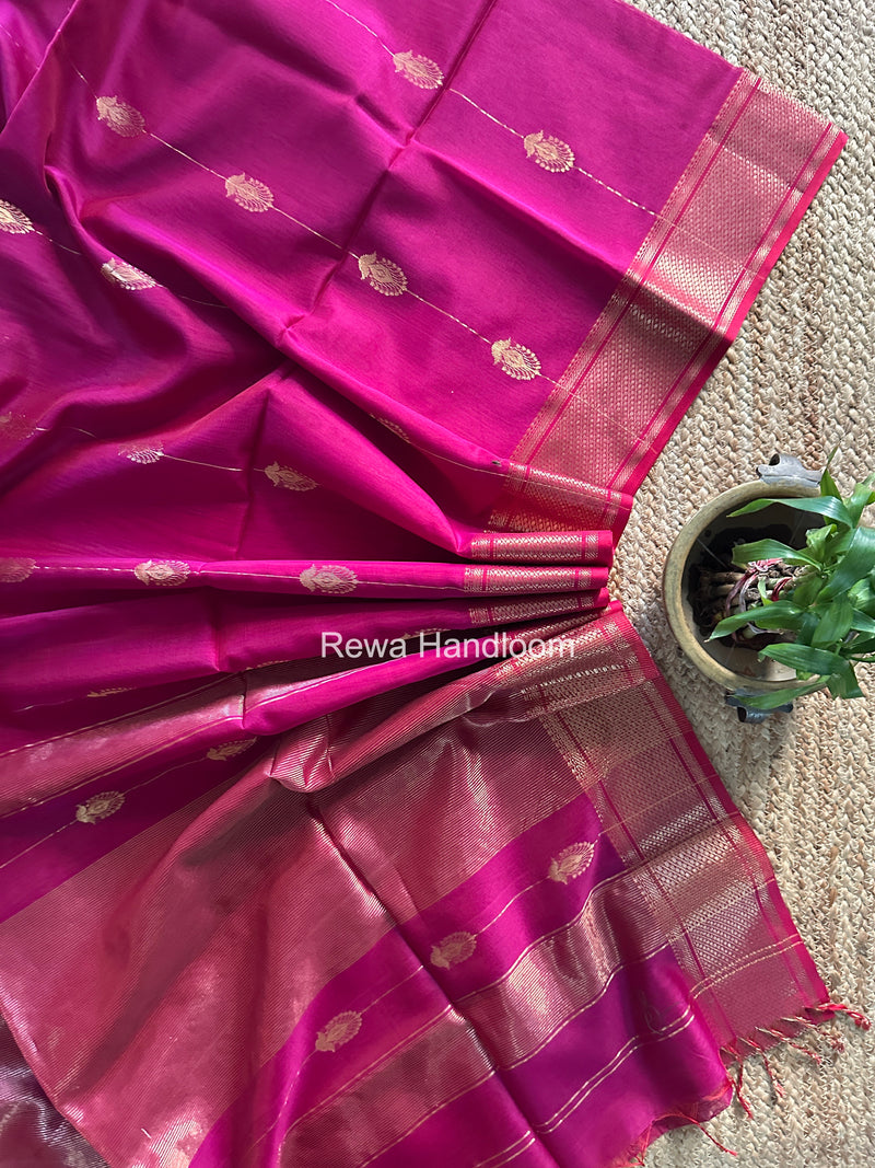 Maheshwari Magenta Shaded Butta Saree BLSS042