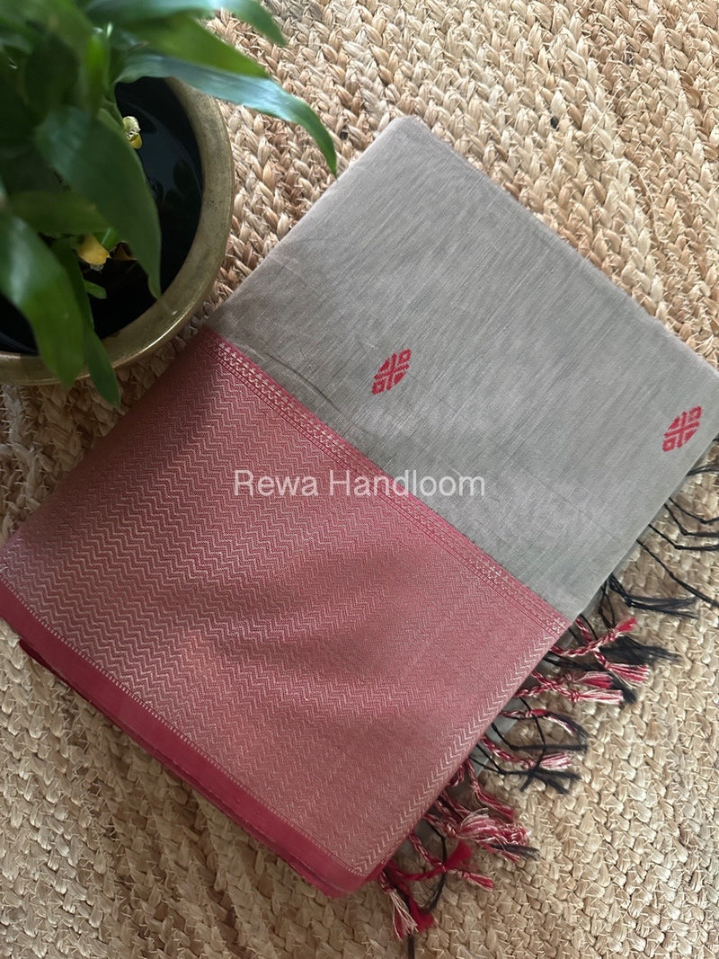 Maheshwari Beige Resham Thread Butti Saree RBS85