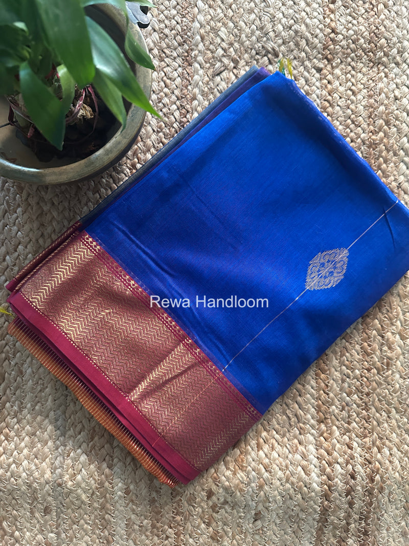Maheshwari Royal Blue Shaded Butta Saree BLSS041