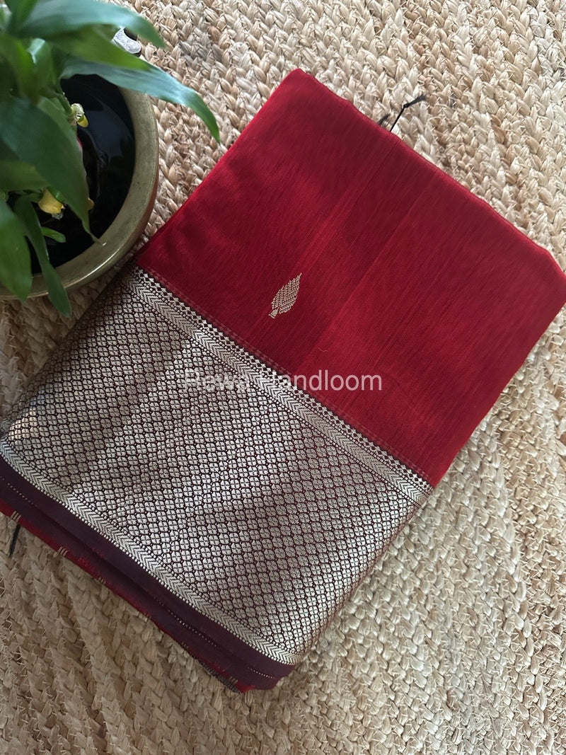Maheshwari Red Resham Thread Butti Saree RBS86
