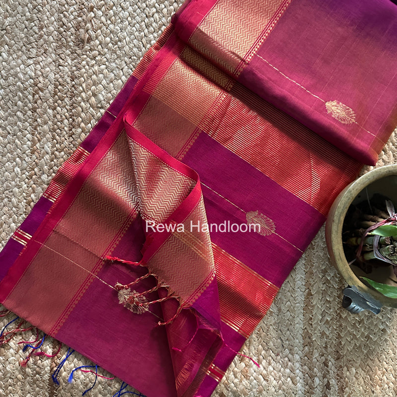 Maheshwari Shaded Butta Saree