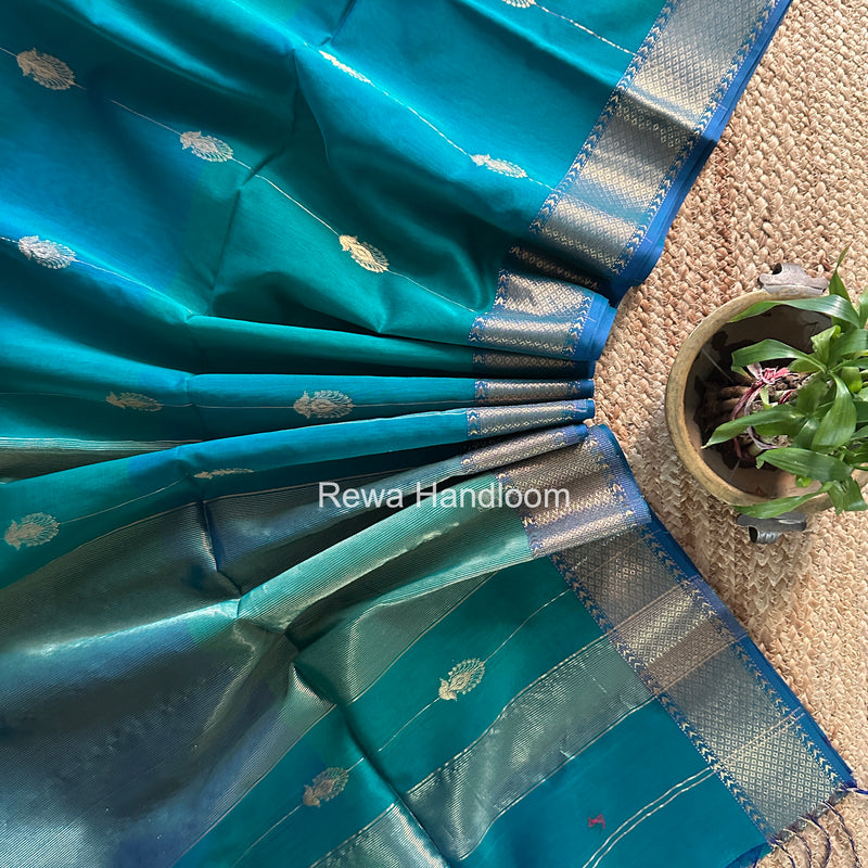 Maheshwari Morpankhi Shaded Butta Saree BLSS040