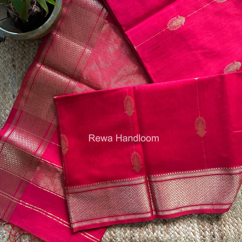 Maheshwari Rani Pink Shaded Butta Saree BLSS038