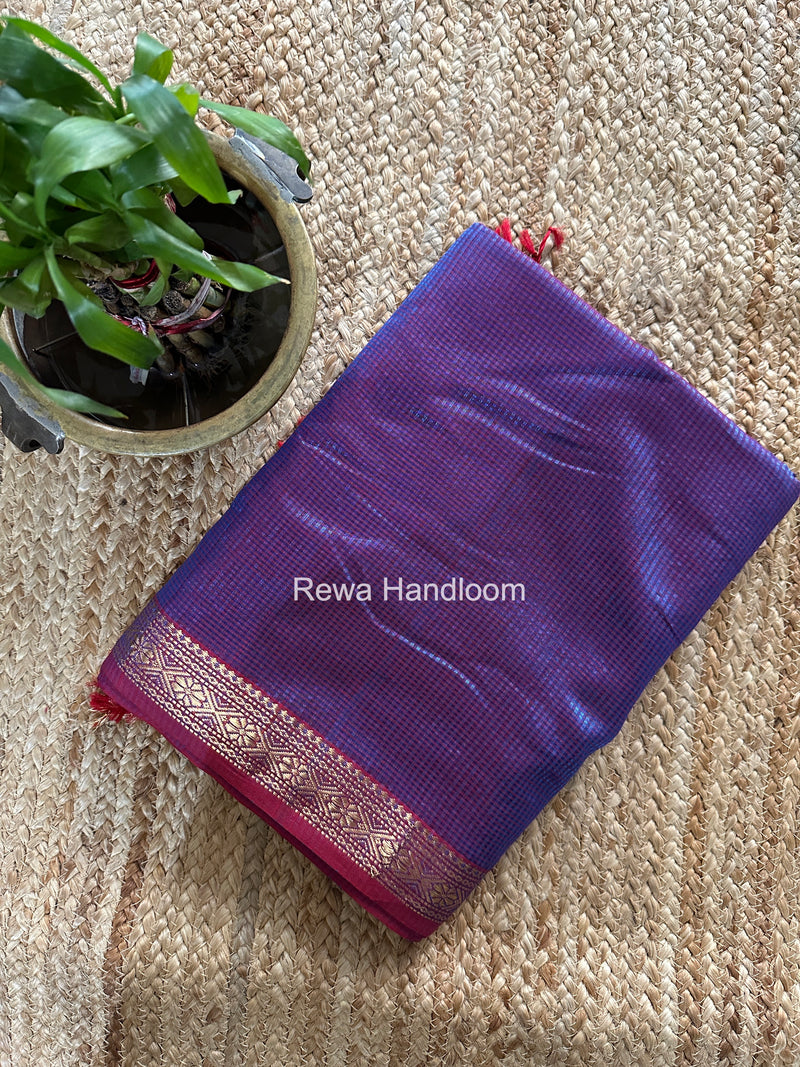Maheshwari Violet Garbha Reshami Rich Pallu Silk Saree GRPS011