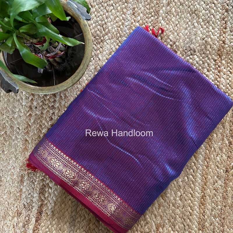 Maheshwari Violet Garbha Reshami Rich Pallu Silk Saree GRPS011