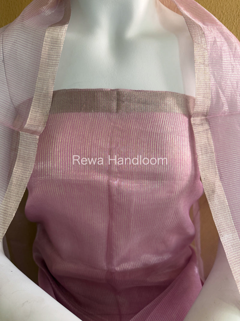 Maheshwari Lavender Tissue Dress Material-STB04